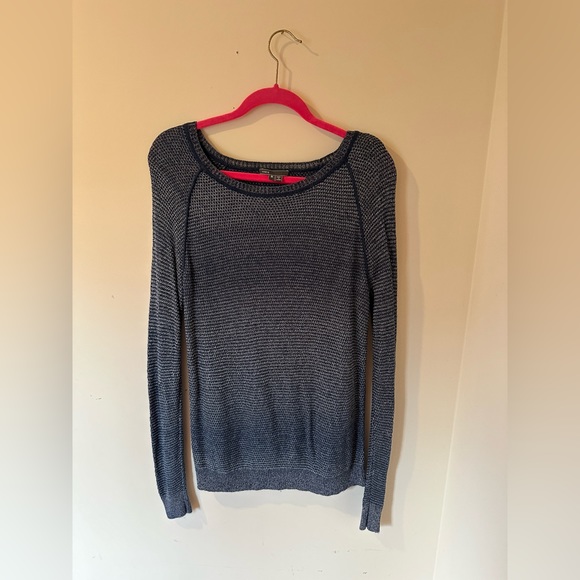 Vince blue with silver knit sweater size Medium - Picture 2 of 6